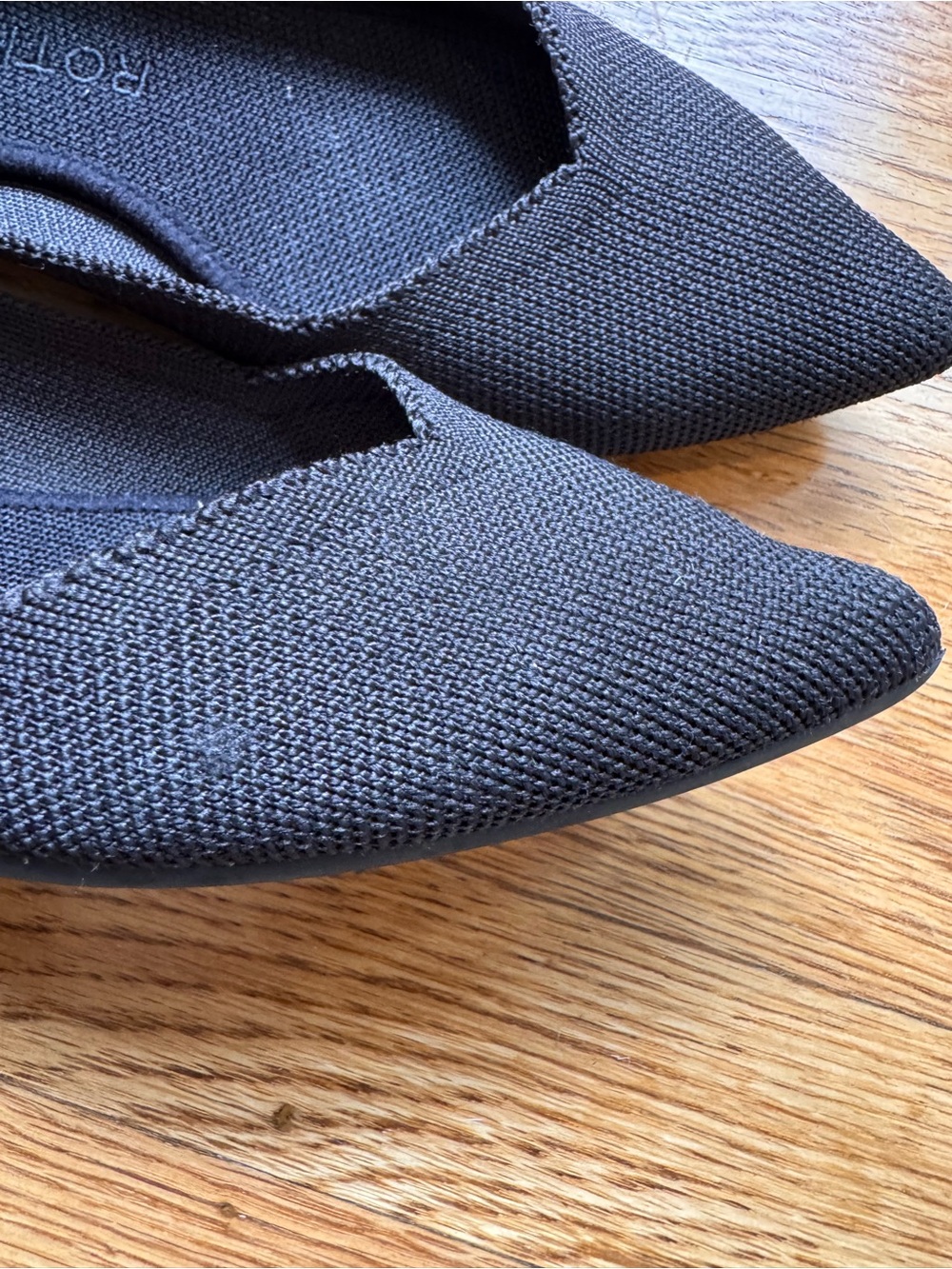 Rothy's Women's the Point I -  Knit Flats — Black Sz 6.5 - Picture 8 of 9